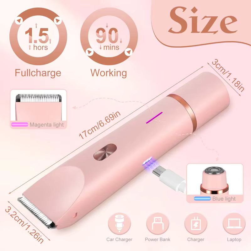 2 in 1 Dual Head Shaver Women
